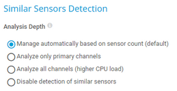 Similar Sensors Detection Settings Similar Sensors Detection Settings